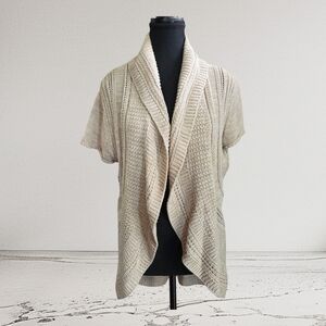 Denver Hayes Cream Open-Front Cardigan Size XL